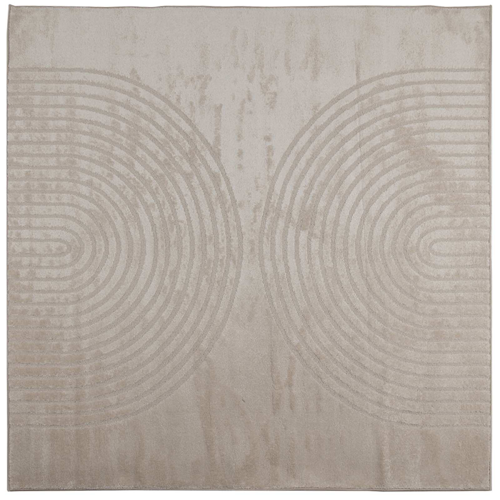 Alfombras de área Cuadrado GALATI Beige 120 x 120 cm Poliéster