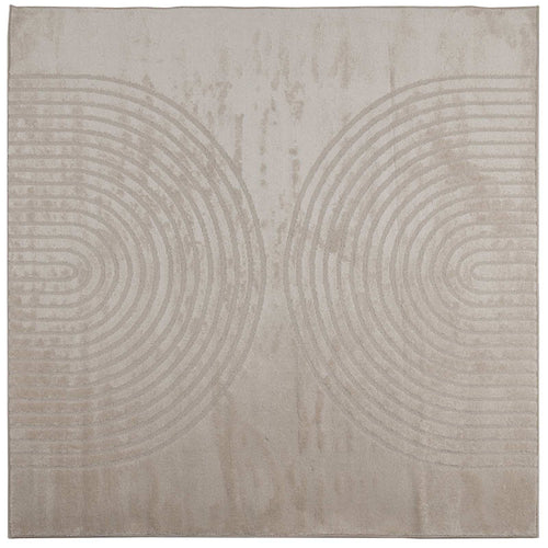 Alfombras de área Cuadrado GALATI Beige 120 x 120 cm Poliéster