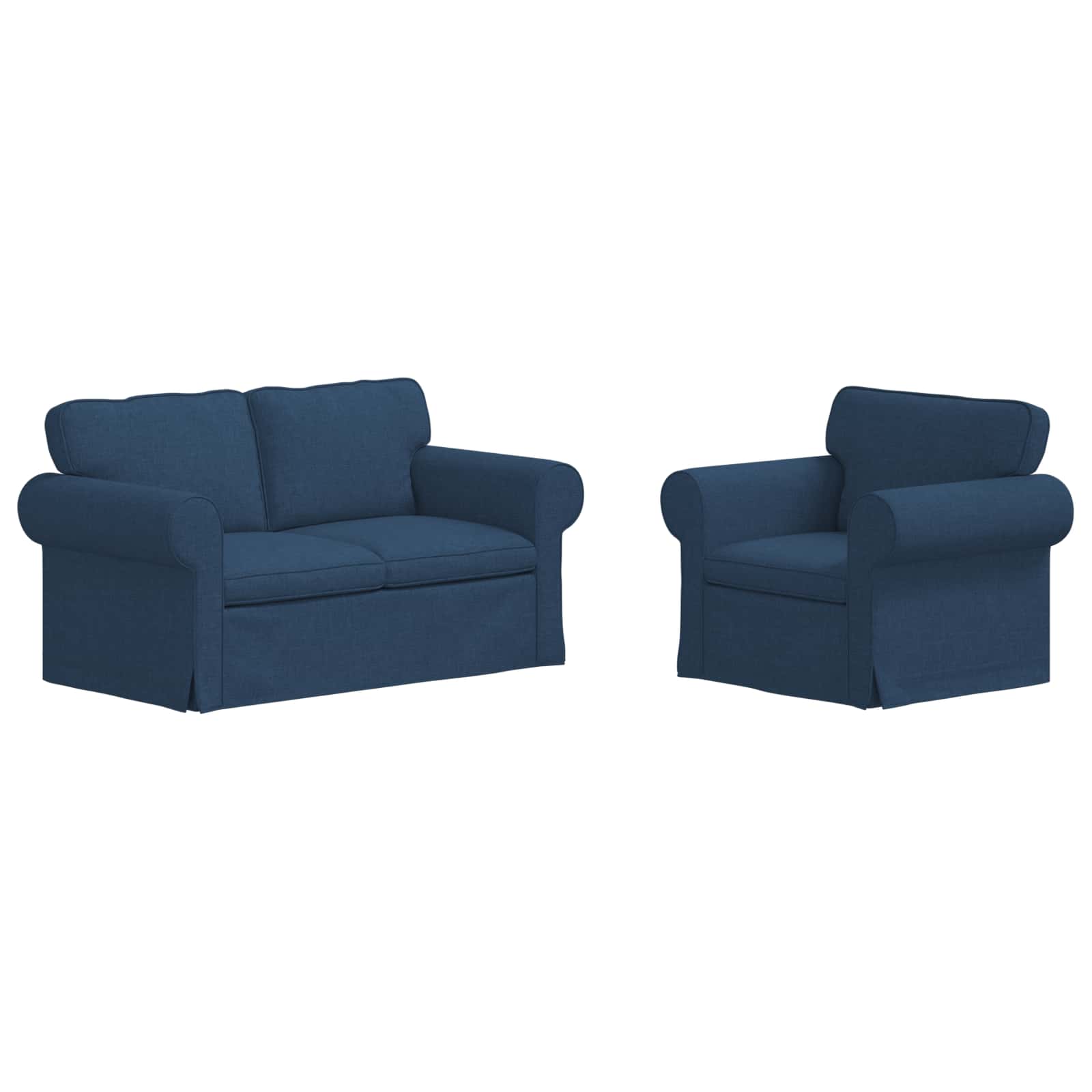 Juego de Sofá 2 pcs Azul 155 x 82 x 80 cm tela