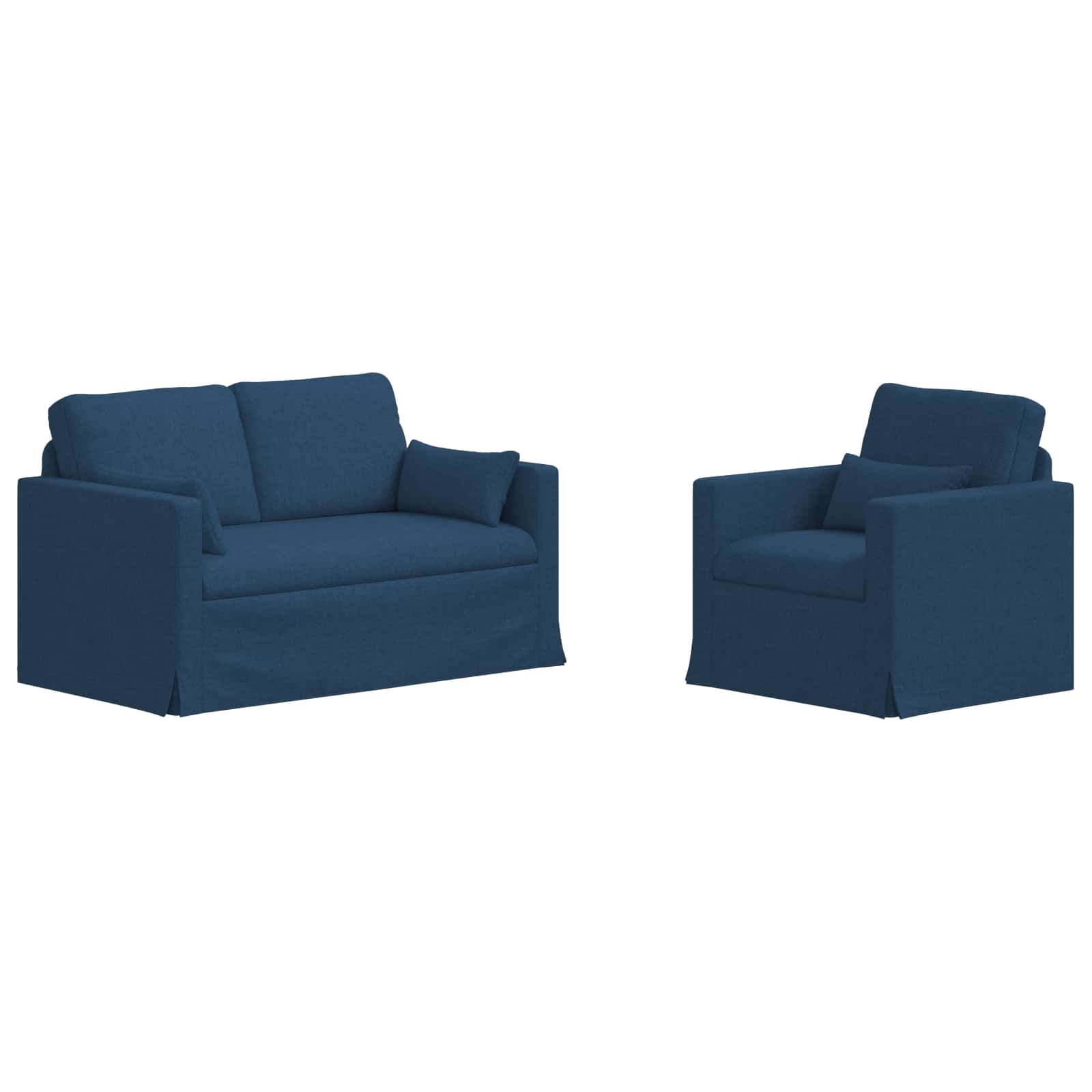 Juego de Sofá 2 pcs Azul 139 x 78 x 80 cm tela