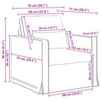Juego de Sofá 2 pcs Azul 139 x 78 x 80 cm tela