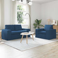 Juego de Sofá 2 pcs Azul 162 x 80 x 82 cm tela