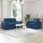 Conjunto de Sofás 2 pcs Azul 162 x 80 x 82 cm tecido