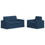 Juego de Sofá 2 pcs Azul 162 x 80 x 82 cm tela