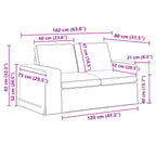 Juego de Sofá 2 pcs Azul 162 x 80 x 82 cm tela