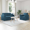Juego de Sofá 2 pcs Azul 138 x 78 x 80 cm Terciopelo