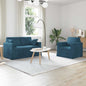 Conjunto de Sofás 2 pcs Azul 138 x 78 x 80 cm Veludo