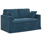 Juego de Sofá 2 pcs Azul 138 x 78 x 80 cm Terciopelo