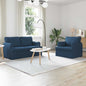 Conjunto de Sofás 2 pcs Azul 144 x 80 x 85 cm tecido