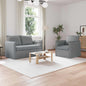 Conjunto de Sofás 2 pcs Azul 136 x 82 x 85 cm Tecido