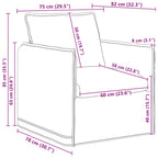 Juego de Sofá 2 pcs Azul 136 x 82 x 85 cm Tela