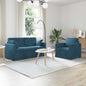 Conjunto de Sofás 2 pcs Azul 138 x 78 x 80 cm Veludo