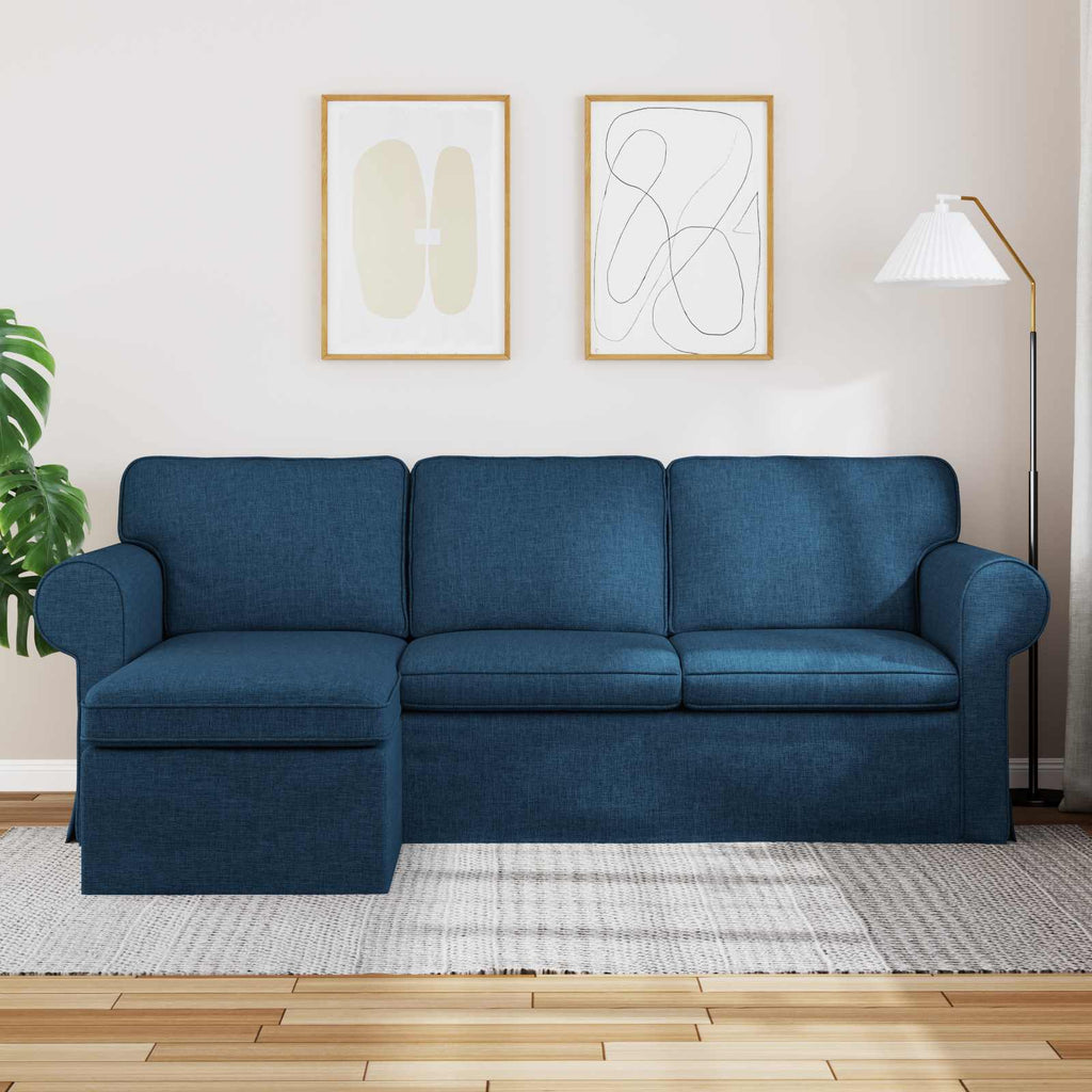 Sofá Azul 215 x 138 x 80 cm tela