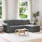 Blue Sofa 215 x 138 x 80 cm fabric