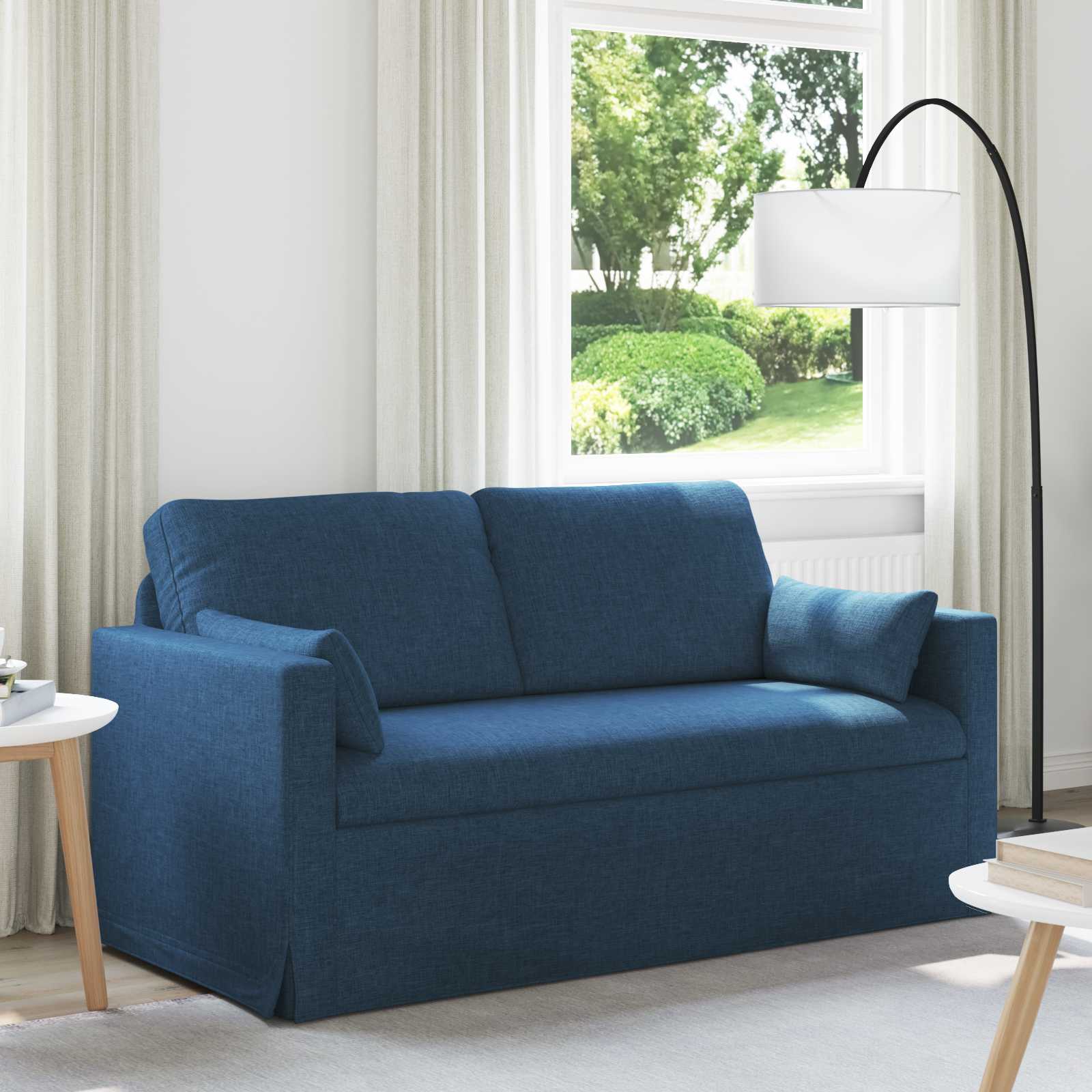 Sofá Azul 139 x 78 x 80 cm tecido