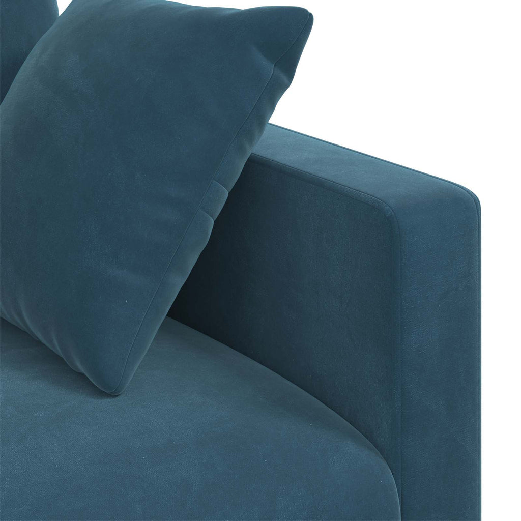 Sofá Azul 138 x 78 x 80 cm Terciopelo