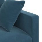 Sofá Azul 138 x 78 x 80 cm Terciopelo