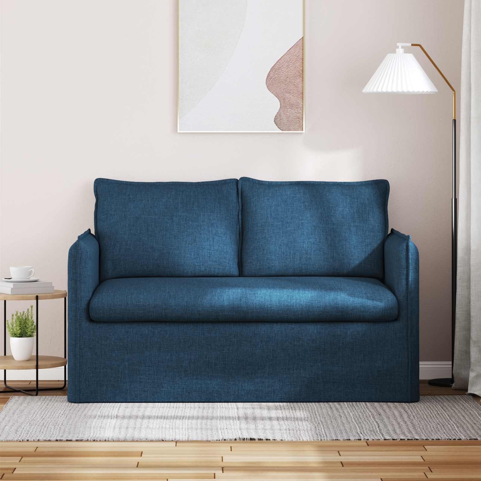 Sofá Azul 136 x 82 x 85 cm tela