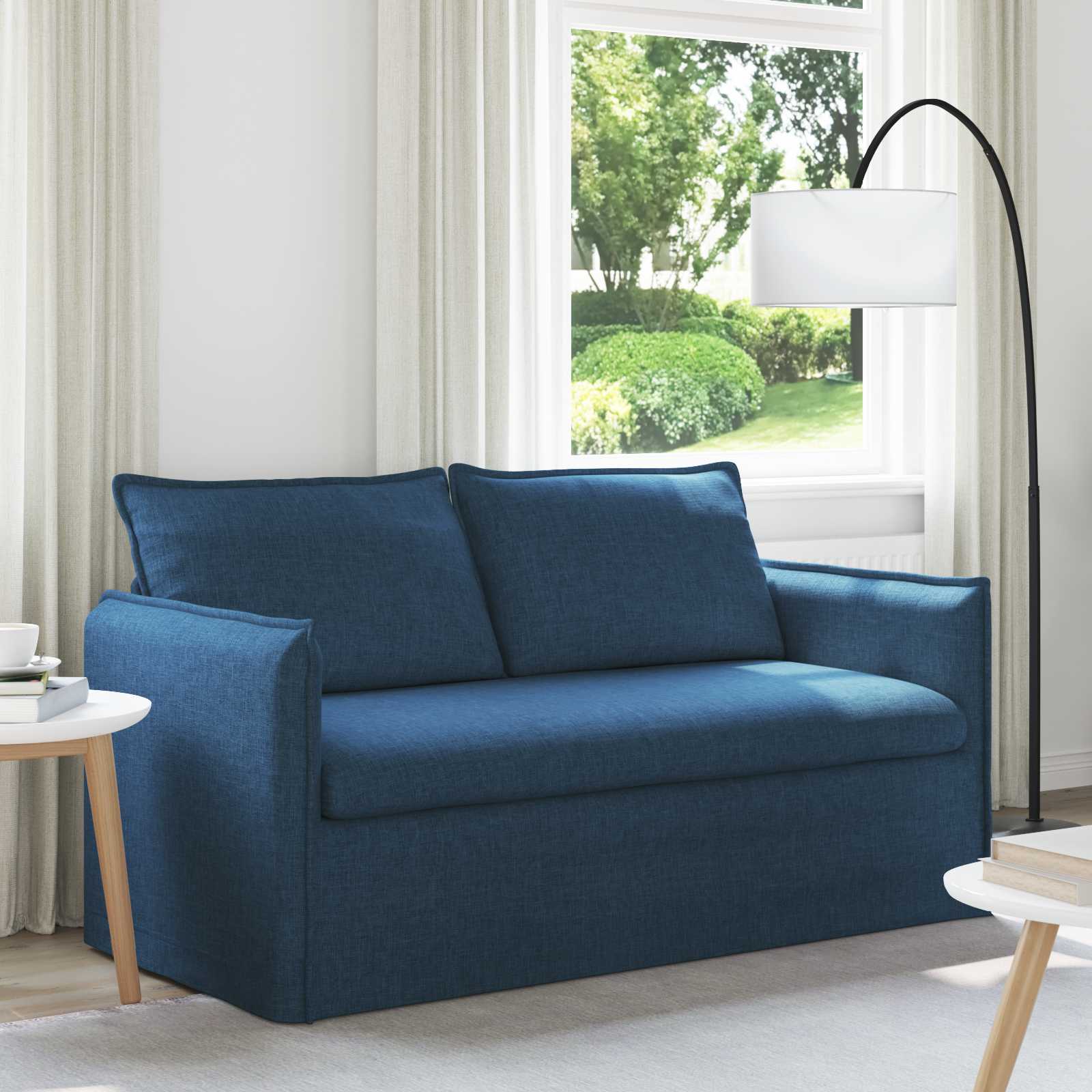 Sofá Azul 136 x 82 x 85 cm tela