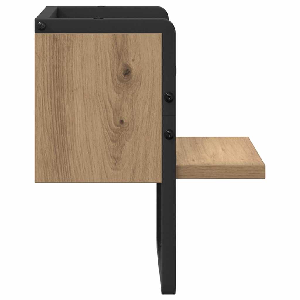 Estante de pared con estante Roble Artesanal 20 x 25 x 30 cm