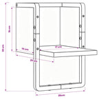 Estante de pared con estante Roble Artesanal 20 x 25 x 30 cm