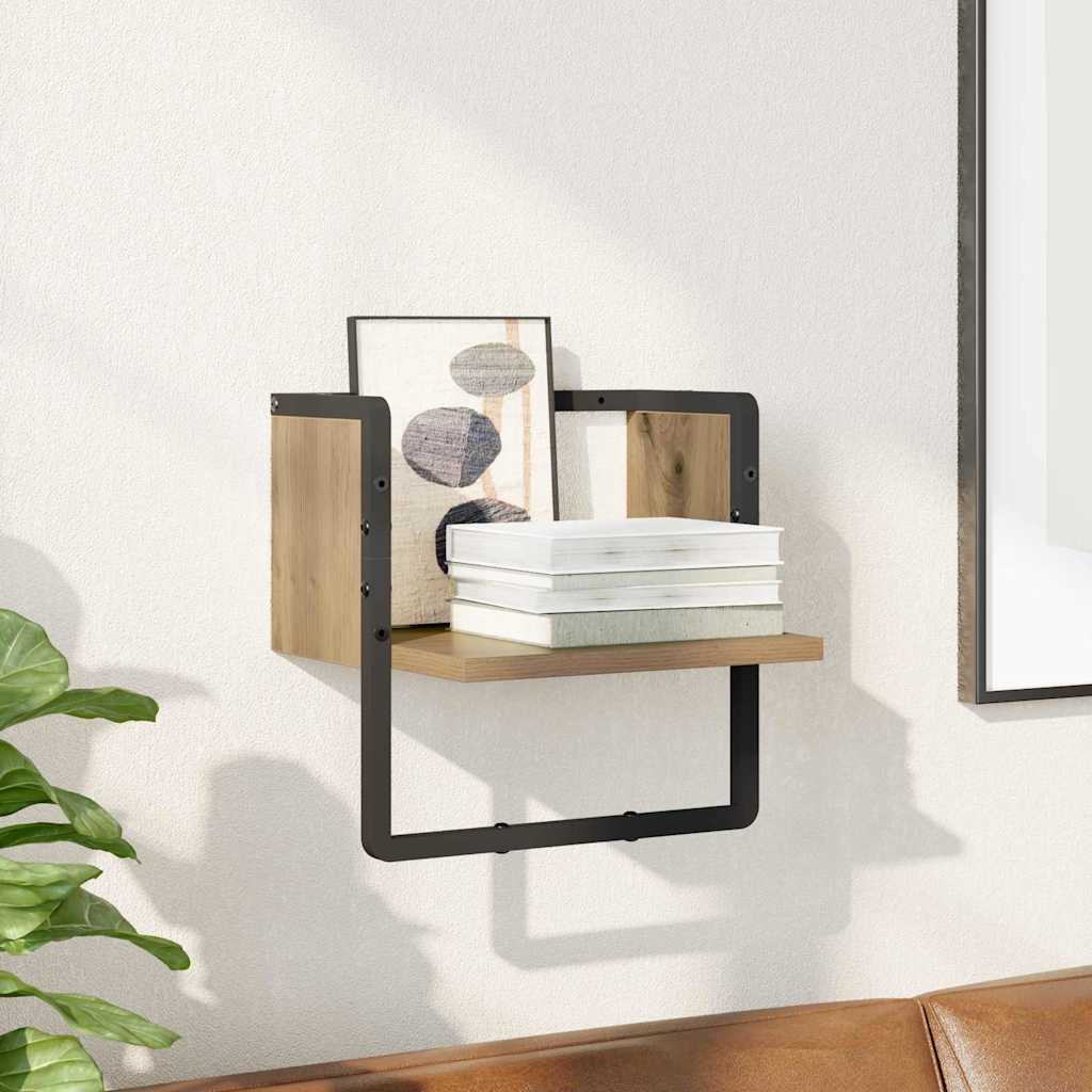 Estante de pared con estante Roble Artesanal 20 x 25 x 30 cm