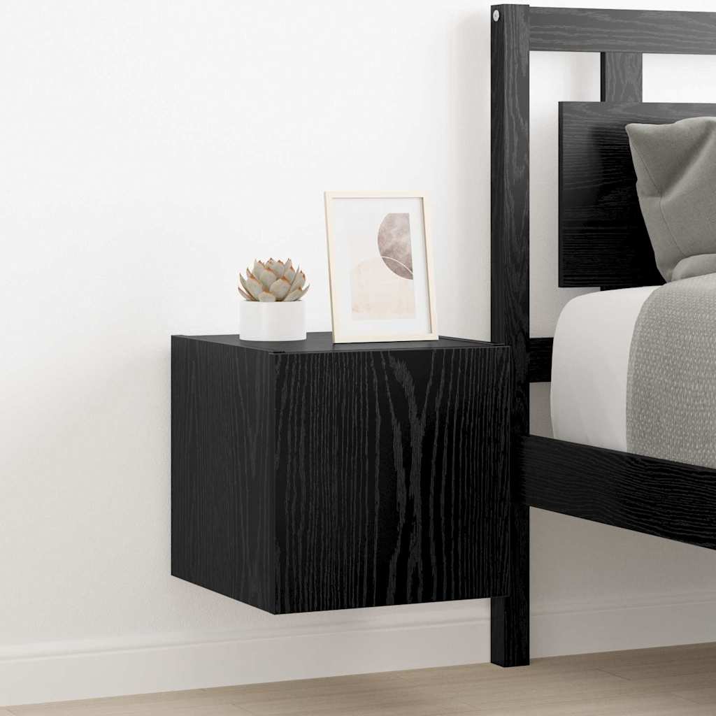 Mueble de TV Montado en la Pared con LED 2 pcs Madera vieja
