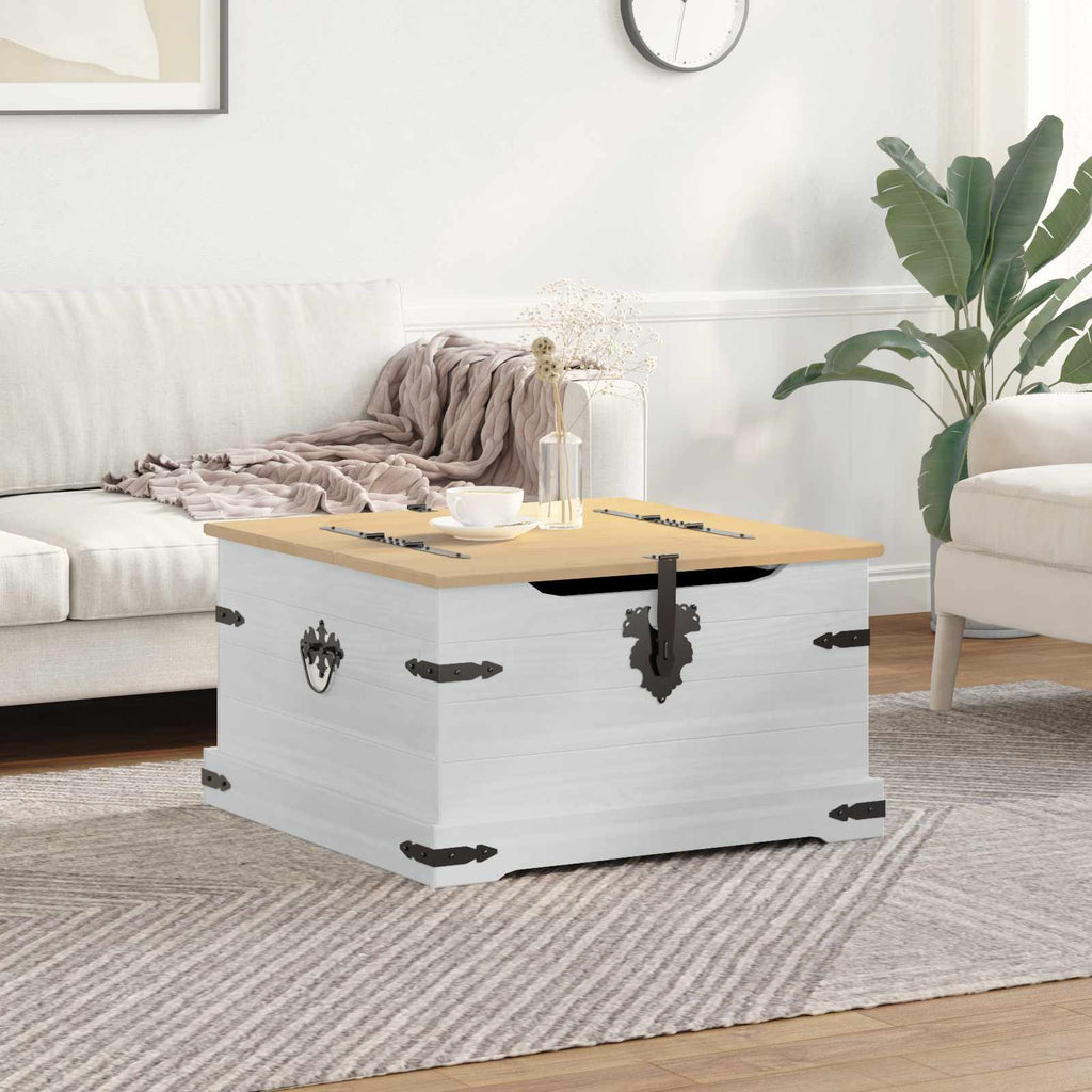 Caja de almacenamiento 78 x 78 x 45 cm Madera de pino macizo