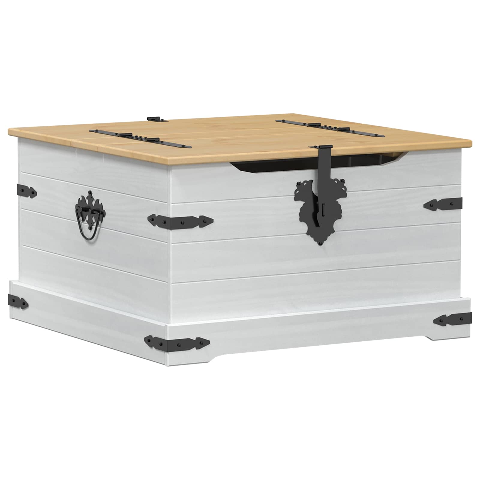 Caja de almacenamiento 78 x 78 x 45 cm Madera de pino macizo