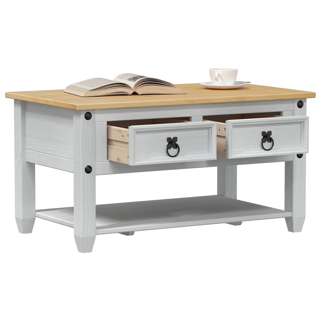 Mesa de Café con cajón 85 x 50 x 45 cm Madera de pino macizo