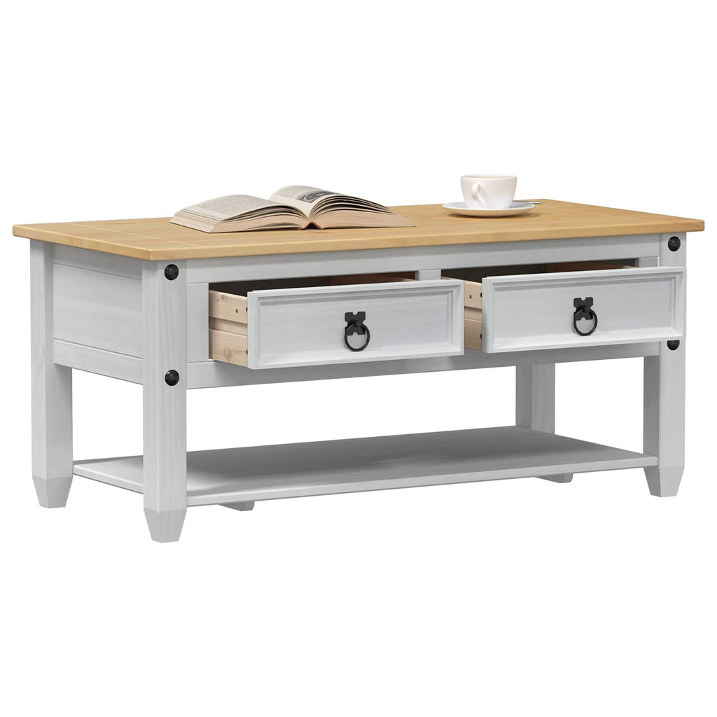 Mesa de Café con cajón 100 x 48 x 45 cm Madera de Pino Maciza
