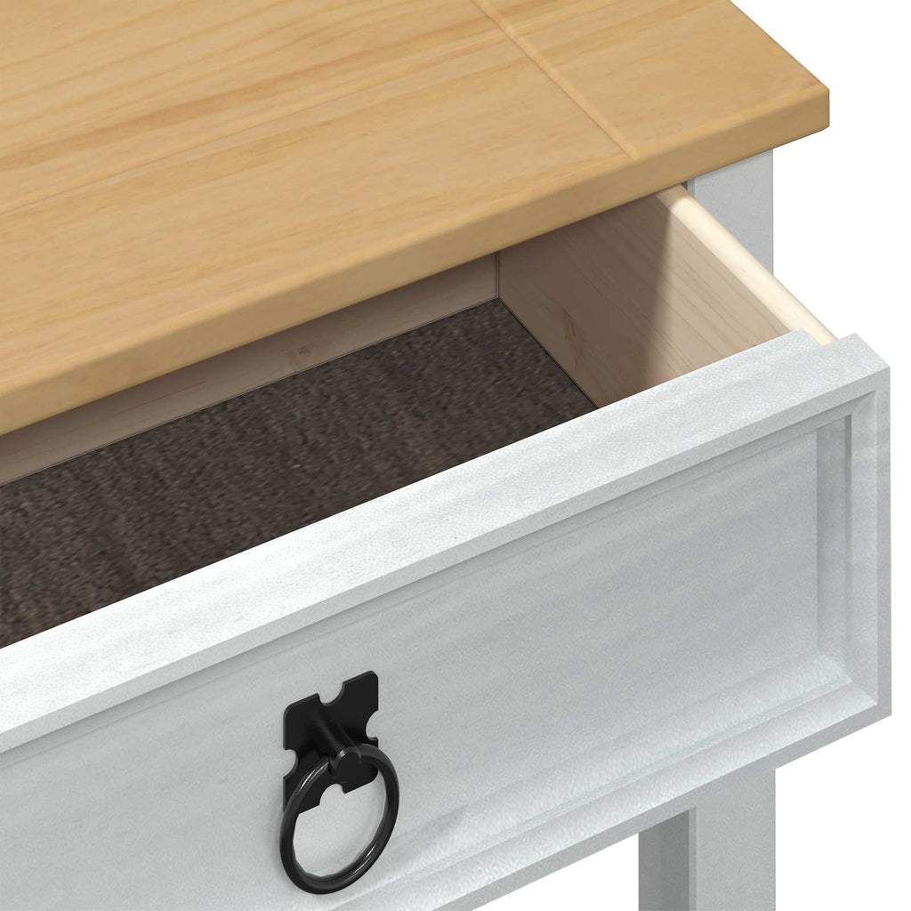 Mesa consola con cajón 55 x 35 x 73 cm Madera de pino macizo