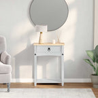 Mesa consola con cajón 55 x 35 x 73 cm Madera de pino macizo
