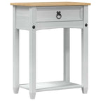 Mesa consola con cajón 55 x 35 x 73 cm Madera de pino macizo