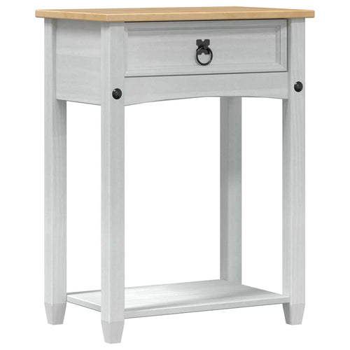 Mesa consola com gaveta 55 x 35 x 73 cm Madeira de pinho maciço