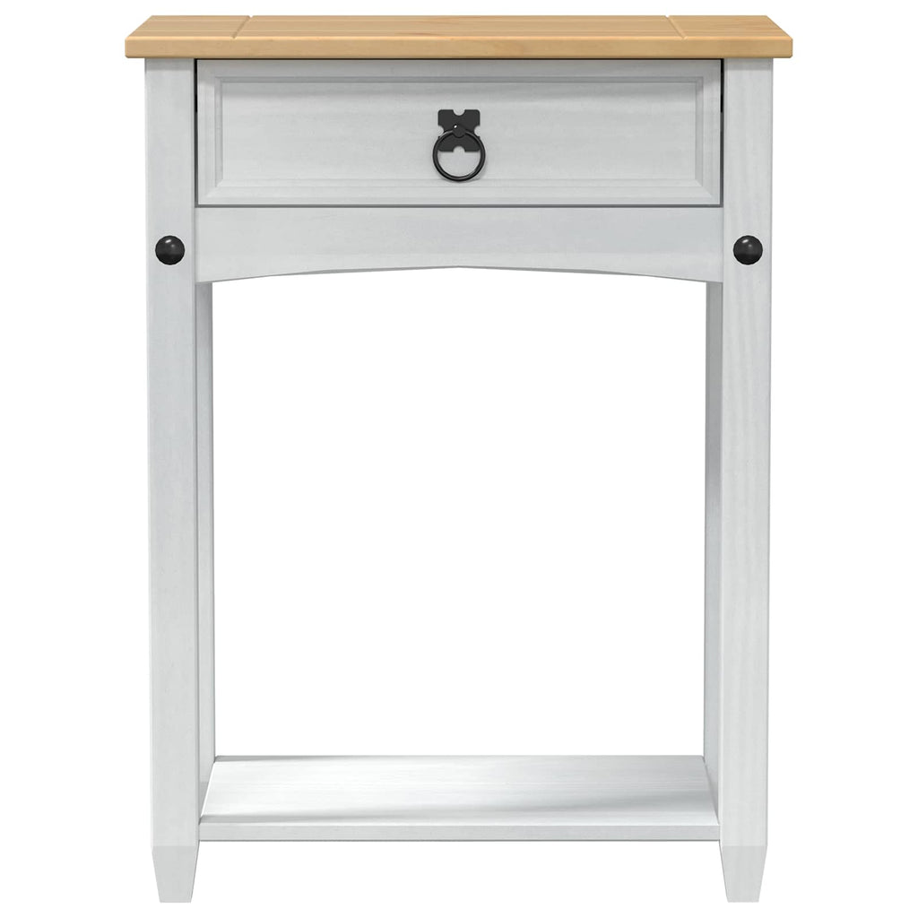 Mesa consola con cajón 55 x 35 x 73 cm Madera de pino macizo