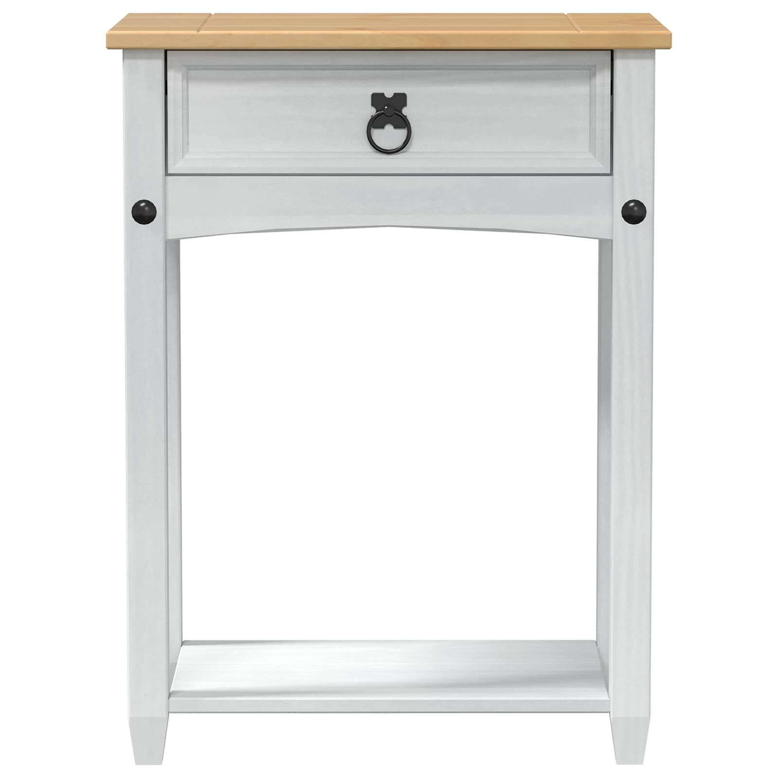 Mesa consola con cajón 55 x 35 x 73 cm Madera de pino macizo