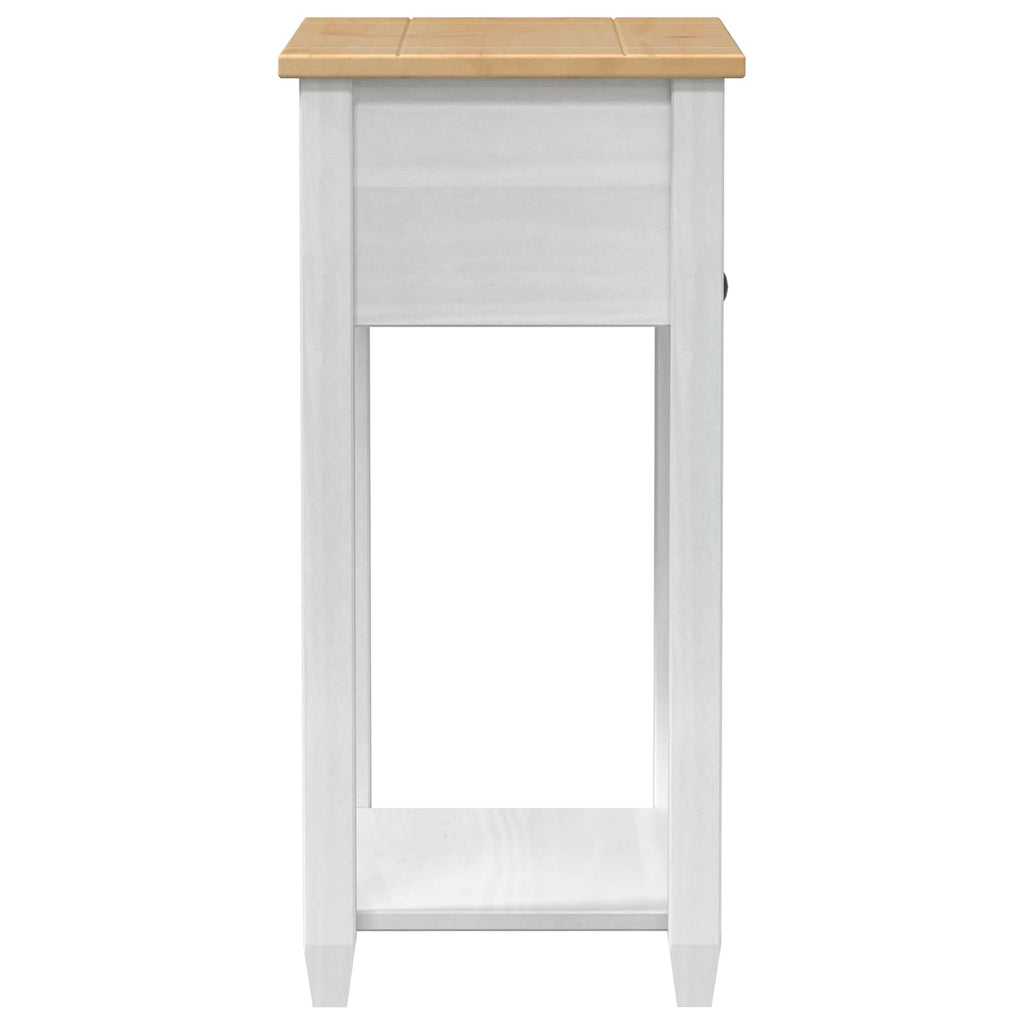 Mesa consola con cajón 55 x 35 x 73 cm Madera de pino macizo