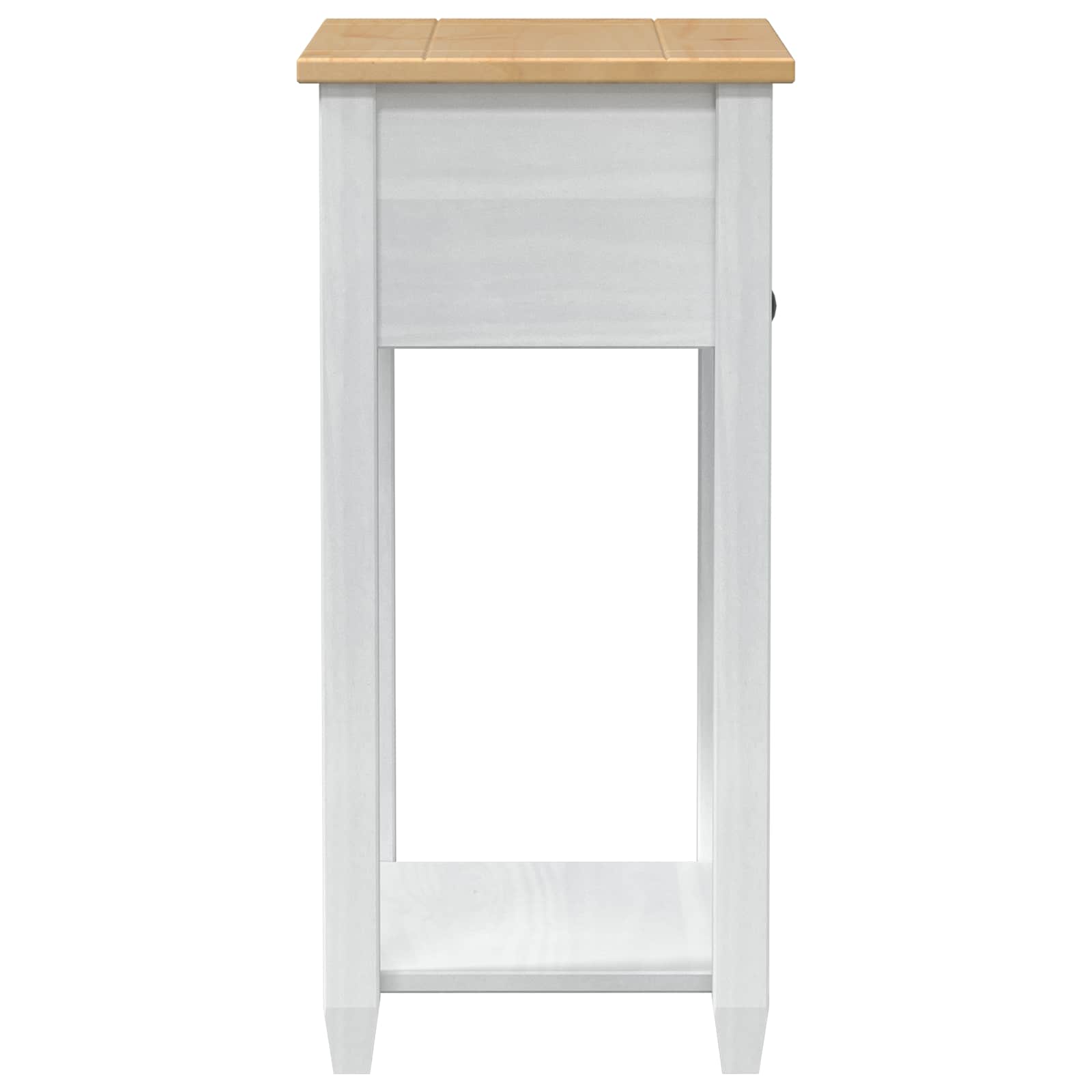 Mesa consola con cajón 55 x 35 x 73 cm Madera de pino macizo
