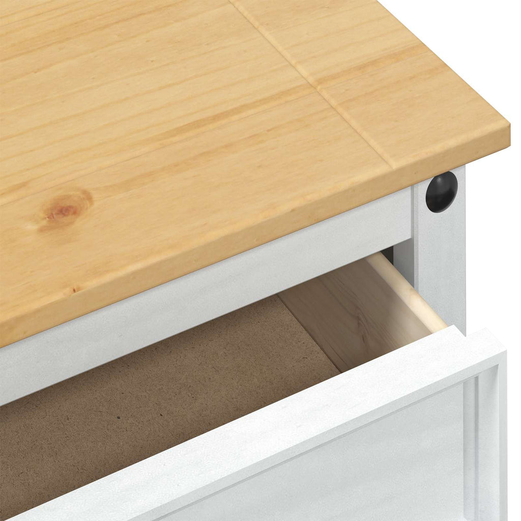 Mesa consola con cajón 73 x 35 x 73 cm Madera de pino macizo