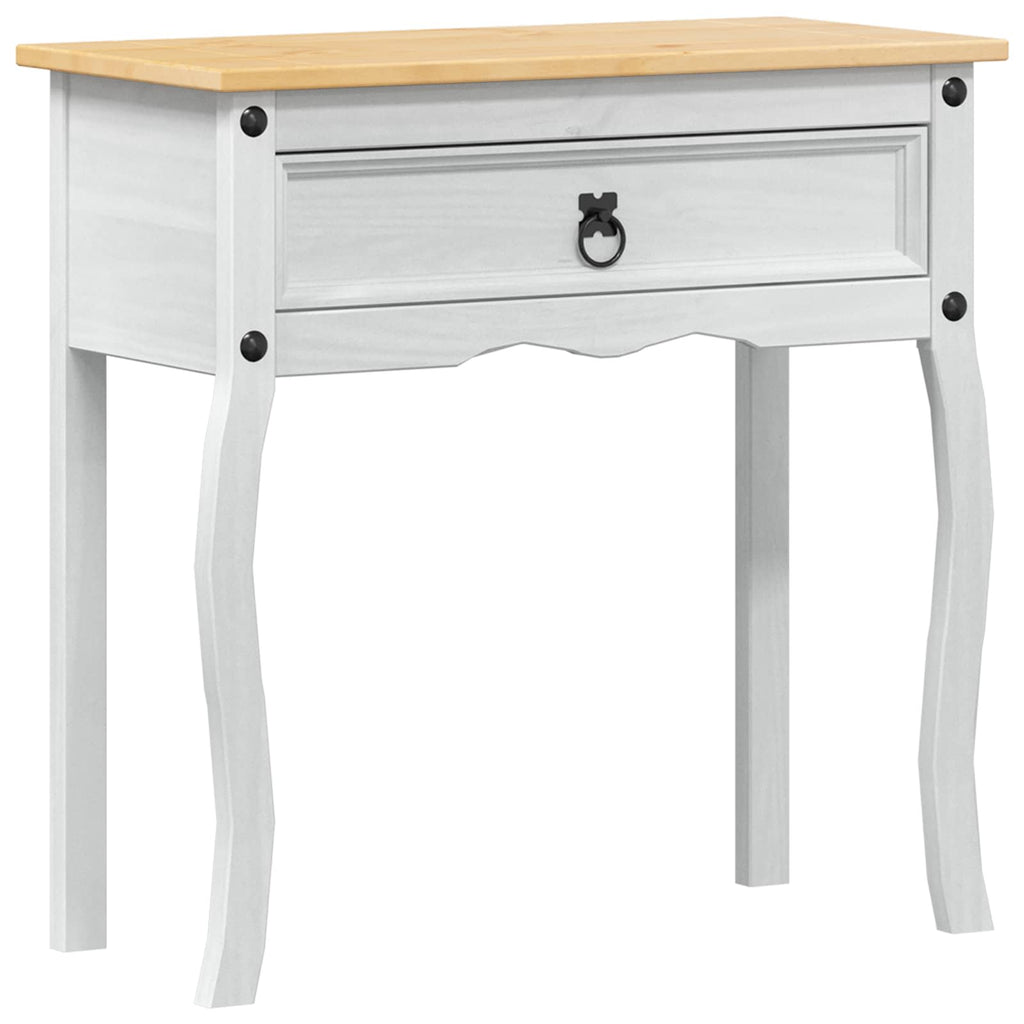 Mesa consola con cajón 73 x 35 x 73 cm Madera de pino macizo