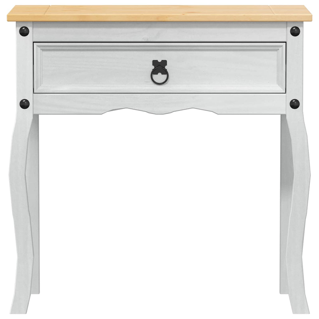 Mesa consola con cajón 73 x 35 x 73 cm Madera de pino macizo