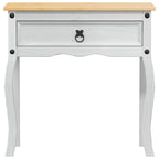 Mesa consola con cajón 73 x 35 x 73 cm Madera de pino macizo