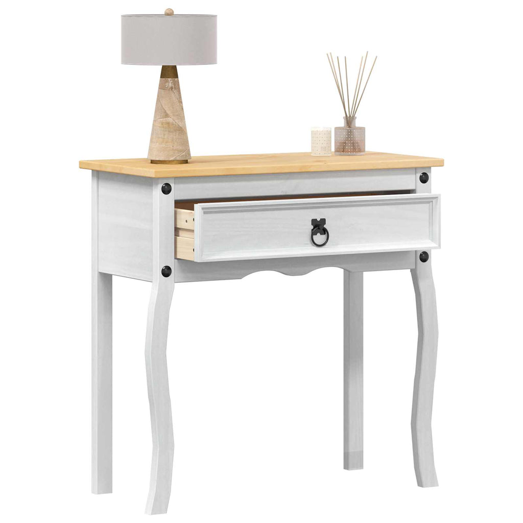 Mesa consola con cajón 73 x 35 x 73 cm Madera de pino macizo