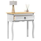 Mesa consola con cajón 73 x 35 x 73 cm Madera de pino macizo