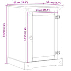 Mueble HiFi 60 x 50 x 82 cm Madera de pino macizo
