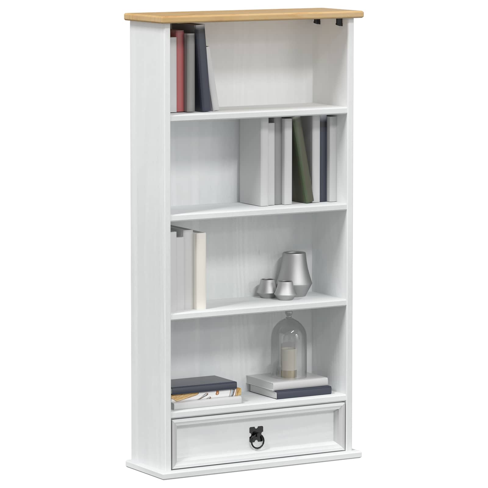 Mueble para CDs 52 x 17.5 x 103 cm Madera de pino macizo