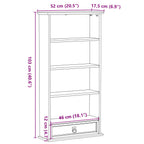 Mueble para CDs 52 x 17.5 x 103 cm Madera de pino macizo
