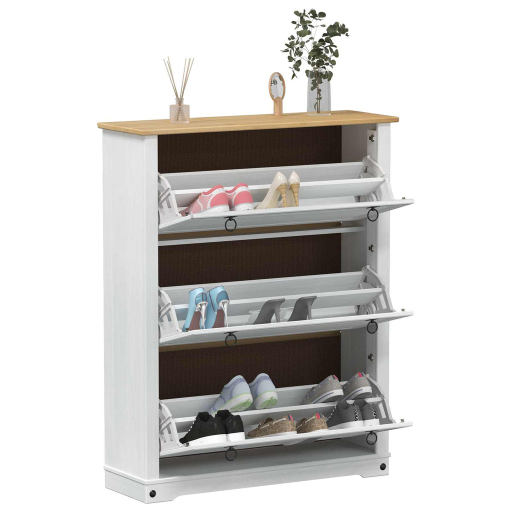 Armario Zapatero Corona 99 x 32 x 122 cm Madera de pino macizo