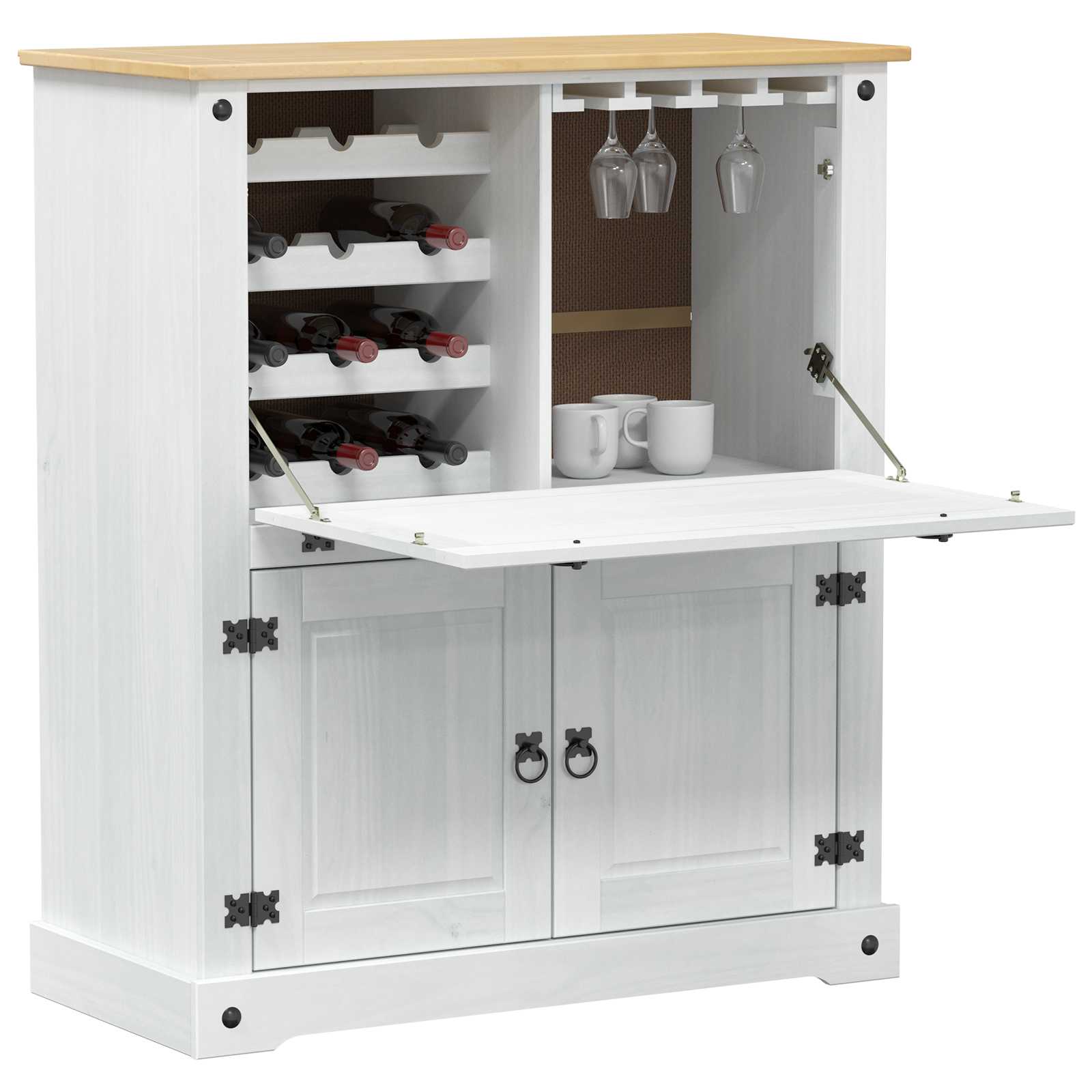 Armario para Vinos 97 x 45 x 114 cm Madera de pino macizo